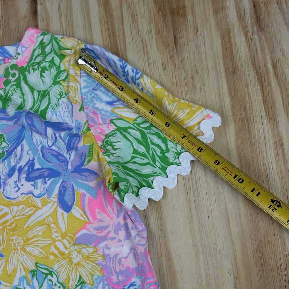 Lilly Pulitzer Cody Women's Small Bright Delight Patch Short Sleeve Dress Multi - Picture 5 of 9